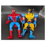 Vintage Marvel Spider-Man & Wolverine Action Figures