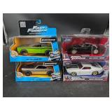 Jada Fast & Furious Die-Cast Cars (Lot of 4)