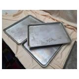Lot of 5 Commercial Sheet Pans Baking Trays Aluminum Cookie Sheets
