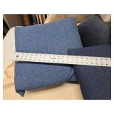 Set of 4 Blue Throw Accent Pillows Mixed Fabric Square Decor Good
