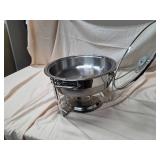 Round Stainless Steel Chafing Dish Buffet Server w/ Glass Lid Good