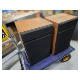 DLK 1 1/2 Vintage Bookshelf Speakers Pair Walnut Veneer 24in Good