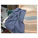 Mixed Textile Lot Throws Blankets Blue Panel Holiday Fleece 5 Pc
