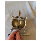 Irvinware Chrome Turtle Toothpick Holder MCM Vintage Made in USA