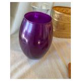 Mixed Planters & Vases Decor Lot Glass Metal Cachepot Watering Can