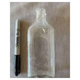 Vintage Clear Glass Bottle Jar Decanter Vanity Lot of 4 Assorted Pieces