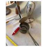 Vintage Kitchenware Tool Lot Shaker Potato Ricer Cast Iron Toaster