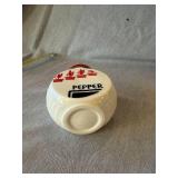 Anchor Hocking Fire-King Vitrock Pepper Shaker Red Lid Vintage