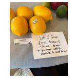 Farmer Green Faux Lemons & Vintage Beaded Frosted Fruit Decor Lot
