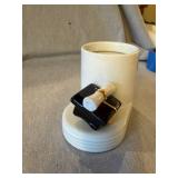 Nora Fleming Stoneware Pencil Holder Desk Cup w/ Grad Cap Mini Insert