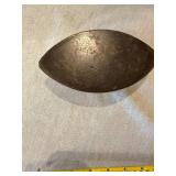 Antique Cast Iron Asbestos Sad Iron Base Pointed Oval 6.5in