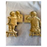 Sexton Boy Girl Wall Plaques 1966 Vintage Bathroom Decor Pair