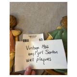 Sexton Boy Girl Wall Plaques 1966 Vintage Bathroom Decor Pair