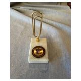Brown & Williamson Tobacco Marble Desk Paper Clip Holder Vintage