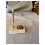 Brown & Williamson Tobacco Marble Desk Paper Clip Holder Vintage