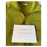 Columbia Youth Fleece Jacket Full Zip Green Blue Size 14/16 Very Good