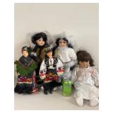 Vintage Doll Lot w Pleasant Company Doll, Folk Costume Dolls & Accessories