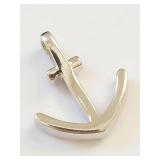Sterling Silver Diamond Anchor Pendant