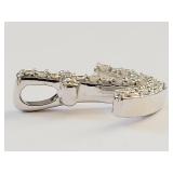Sterling Silver Diamond Anchor Pendant
