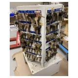 Commercial Rotary Key Blank Display Rack w/Mixed Locksmith Inventory