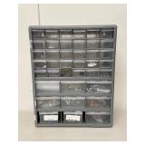 38-Drawer Wall Mount Parts Organizer Cabinet w/ Couplers & Hardware