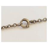 Sterling Silver Engraved Bar Chain Necklace