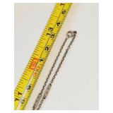Sterling Silver Engraved Bar Chain Necklace