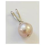 Sterling Silver Pink Pearl Pendant