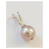 Sterling Silver Pink Pearl Pendant