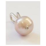 Sterling Silver Pink Pearl Pendant