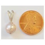 Sterling Silver Pink Pearl Pendant