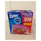 Ziploc Gallon Storage Bags 208 Count 4 x 52 Grip 
