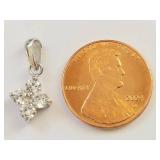 Sterling Silver Clear Stone Cluster Pendant