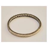 Sterling Silver Clear Stone Band Ring