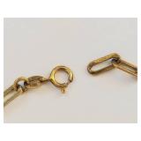 Sterling Silver Gold-Tone Paperclip Link Bracelet