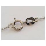 Sterling Silver Double Heart Pedant Necklace