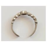 Sterling Silver Adjustable Heart Ring