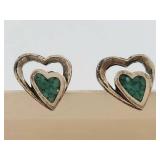 Sterling Silver Earrings with Turquoise Inlay
