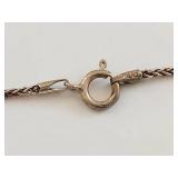 Italian sterling silver chain w/ clear stone pendant