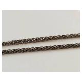 Italian sterling silver chain w/ clear stone pendant