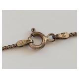 Sterling Silver Italian Box Chain Necklace
