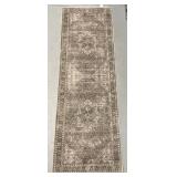Kirkton House Washable Runner Rug Distressed Medallion 24x70 Good