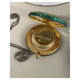 Fide Fajans Ingela Karlsson Ceramic Set w Estee Lauder Compact & Spoon Lot