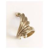 Sterling Silver Feather Wing Adjustable Ring