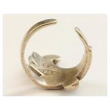 Sterling Silver Feather Wing Adjustable Ring