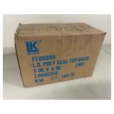 LK Plastics 5x8 2 Mil Poly Seal Top Bags 1000/Case F20508H New