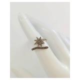 Sterling Silver Marcasite Bypass Ring