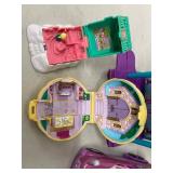 Polly Pocket Playset Bundle Stage House Compact Car Bluebird As Is