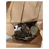 Mixed Key Blank Lot w/ Labeled Bags and Metal Rack Locksmith Stock