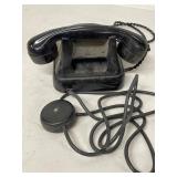 Vintage Swiss Black Desk Telephone No-Dial PBX Extension Phone